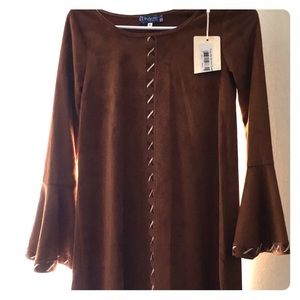 Girls size 12 faux suede truly me dress! New